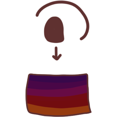 An eye with an arrow going from it to an AVPD flag